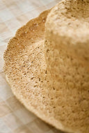 Esme Raffia Scalloped Bucket in Natural