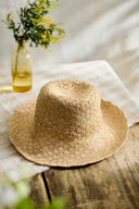 Esme Raffia Scalloped Bucket in Natural