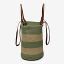 Laguna Fabric Basket Bag in Sage