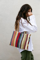Monterey Paper Straw Tote Bag in Multi - Small