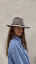 Finn Wool Fedora in Taupe