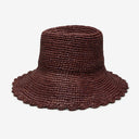 Lacey Raffia Bucket in Wine