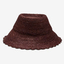 Lacey Raffia Bucket in Wine