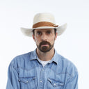 Wyeth Men's Yellowstone Cowboy Hat in Washed Ivory – white, additional view
