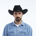 Wyeth Men's Dustin Cowboy Hat in Black, additional view