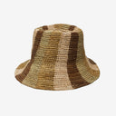 Bailey Raffia Bucket in Natural Camel Chocolate