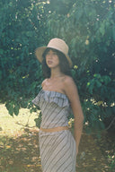 June Raffia Bucket in Natural