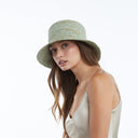 Noa Raffia Bucket in Mint