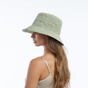 Noa Raffia Bucket in Mint