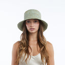 Noa Raffia Bucket in Mint