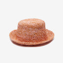 Noa Raffia Bucket in Peach