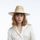 Olena Straw Fedora in Taupe Natural
