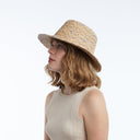 Lark Raffia Bucket in Blue