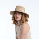 Lark Raffia Bucket in Blue