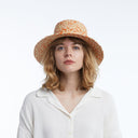 Lark Raffia Bucket in Orange
