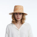 Lark Raffia Bucket in Orange