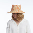 Lark Raffia Bucket in Orange