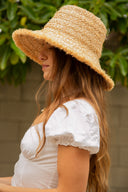 Bali Raffia Bucket in Natural