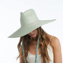 Brie Wide Brim Straw Sun Hat in Sage
