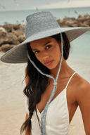 Brie Wheat Straw Hat in Blue