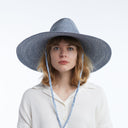 Brie Wheat Straw Hat in Blue