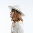 Rey Shantung Pencil Brim in Ivory