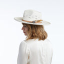 Rey Shantung Pencil Brim in Ivory