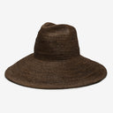 Lina Raffia Sun Hat in Chocolate
