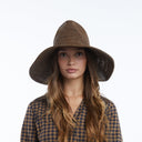 Lina Raffia Sun Hat in Chocolate