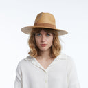 Sutton Paper Straw Fedora in Camel