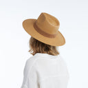 Sutton Paper Straw Fedora in Camel