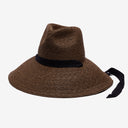 Thea Raffia Sun Hat in Chocolate