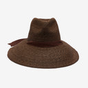 Thea Raffia Sun Hat in Chocolate