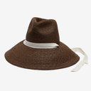 Thea Raffia Sun Hat in Chocolate