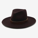 Harper Wool Felt Fedora in Brown