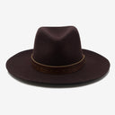 Harper Wool Felt Fedora in Brown
