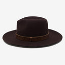 Harper Wool Felt Fedora in Brown
