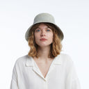 Tali Raffia Bucket in Light Blue