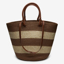 Laguna Fabric Basket Bag in Chocolate