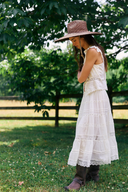 Brie Wide Brim Wheat Straw Rancher in Coffee