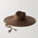 Brie Wide Brim Wheat Straw Rancher in Coffee