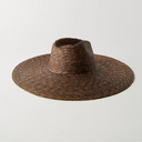Brie Wide Brim Wheat Straw Rancher in Coffee